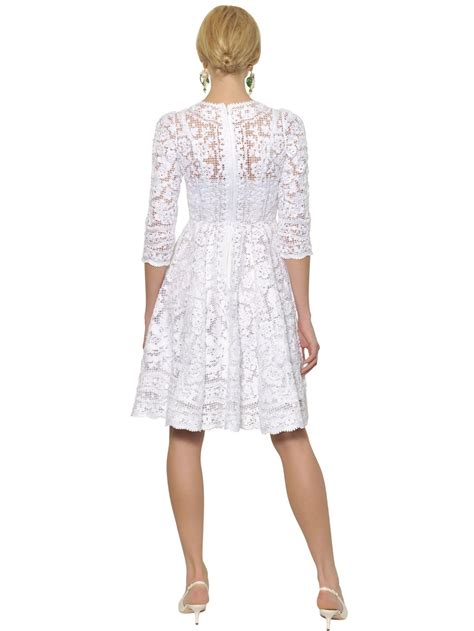 dolce gabbana white cotton lace dresses|dolce and gabbana black dress.